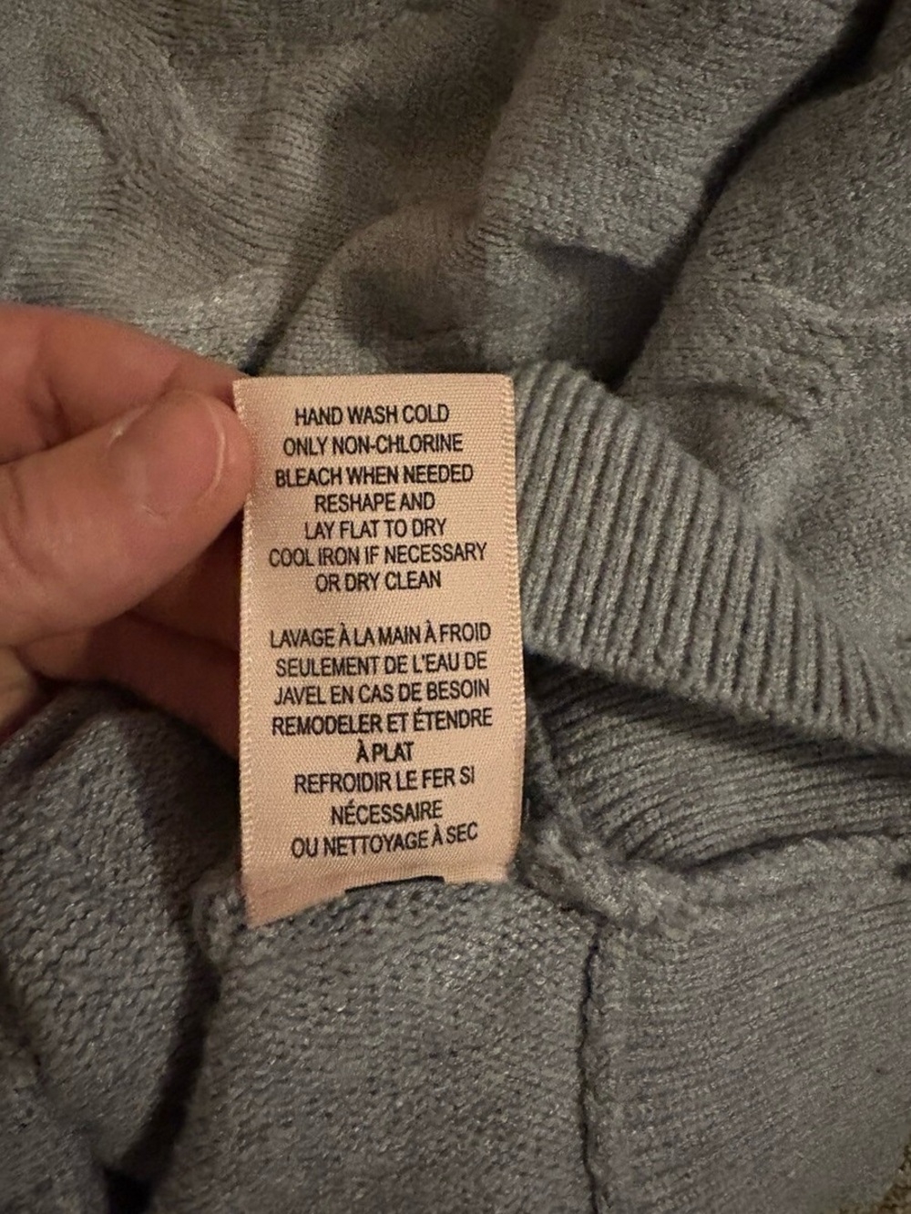 NWOT PHILOSOPHY Women’s Light Gray Sweater, Long sleeve, Textured w/Waistband - Picture 13 of 13